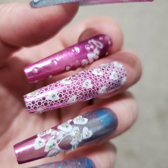 XXL Coffin-Ballerina Gel Press on Nails - Picture 8 of 10